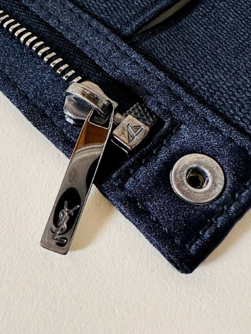 Cintura/stringi vita nera a fasce elastiche “Yves Saint Laurent”