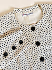 Blazer in seta color panna a pois neri “Yves Saint Laurent”