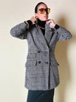 Blazer doppiopetto in lana principe di Galles “Yves Saint Laurent”