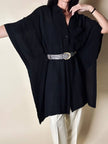 Vintage Valentino Garavani black and white striped belt with metal and resin hardware