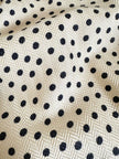 Blazer in seta color panna a pois neri “Yves Saint Laurent”