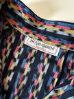 Vintage Yves Saint Laurent Hemd aus Baumwolle mit buntem Mikro-Muster