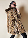 “Yves Saint Laurent” faux fur leopard print parka