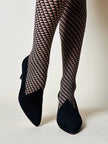 Décolleté in suede nero con taglio a punta “Yves Saint Laurent”