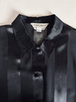 Camicia vintage Marina Rinaldi in chiffon di seta dèvorè a righe verticali
