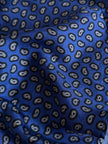 Camicia in seta Alberto Biani blu oltremare con fantasia cachemire