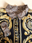 Camicia in misto seta fantasia barocca
