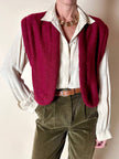 Gilet Yves Saint Laurent Tricot in lana Borgogna