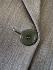 Blazer doppiopetto in rasato di lana grigio “Yves Saint Laurent”