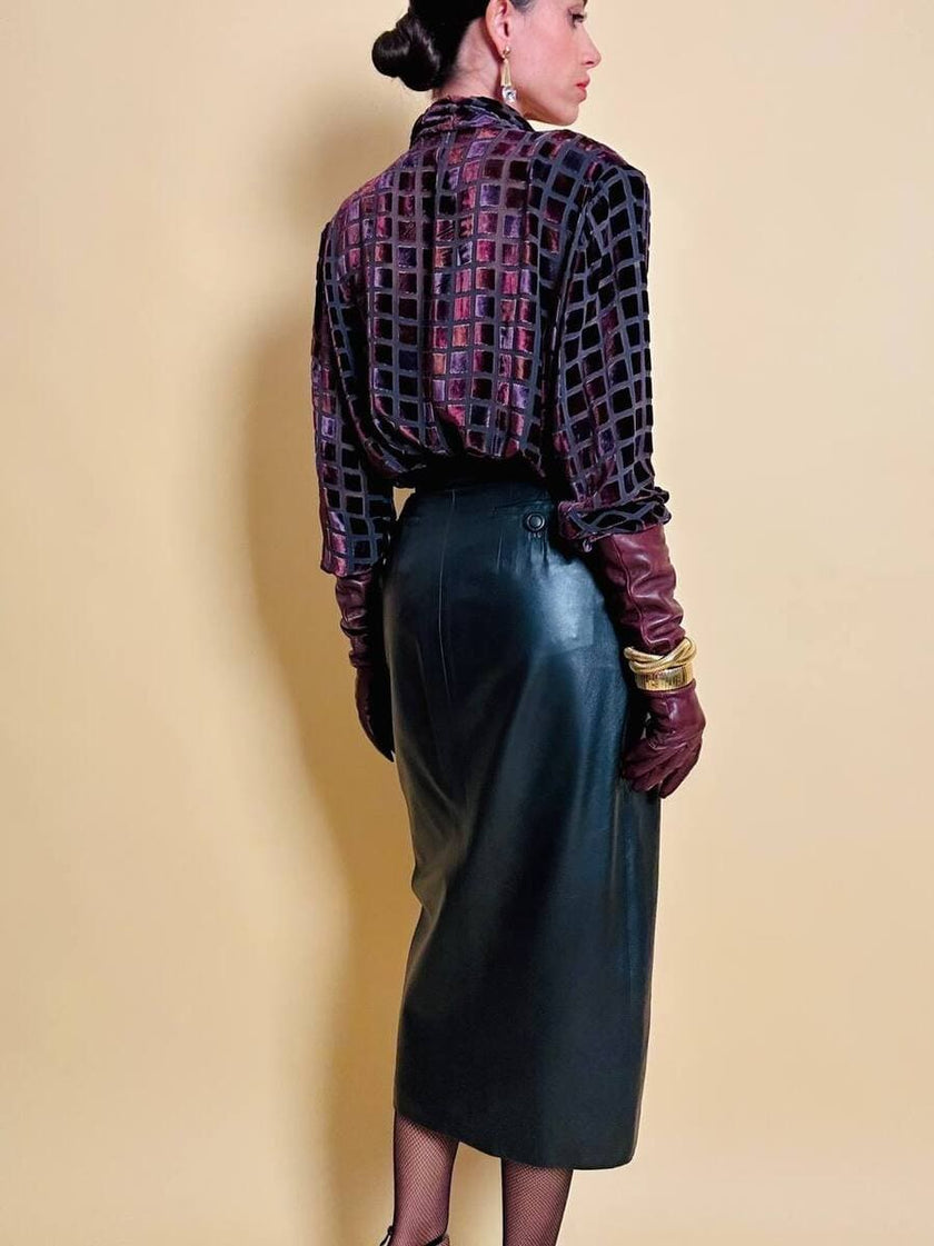 Camicia sartoriale in velluto dévoré