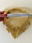 Maxi collier coccodrilli in metallo dorato  “Roberto Cavalli”