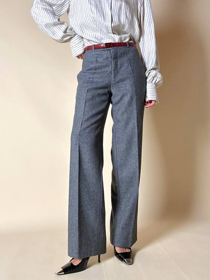 Pantalone classico in lana grisaglia “Yves Saint Laurent”