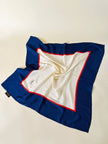 Foulard in seta bianco rosso e blu “Yves Saint Laurent”