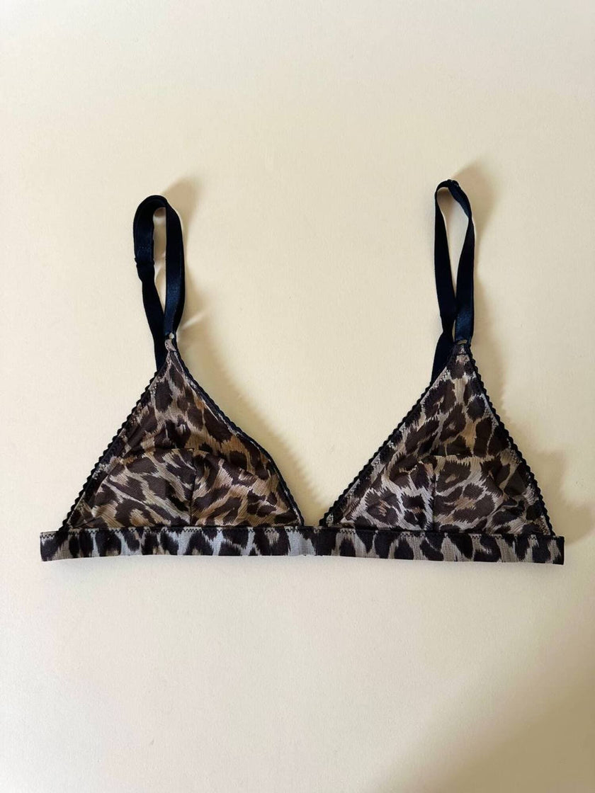 Reggiseno leopardato in rete elastica “Dolce & Gabbana”