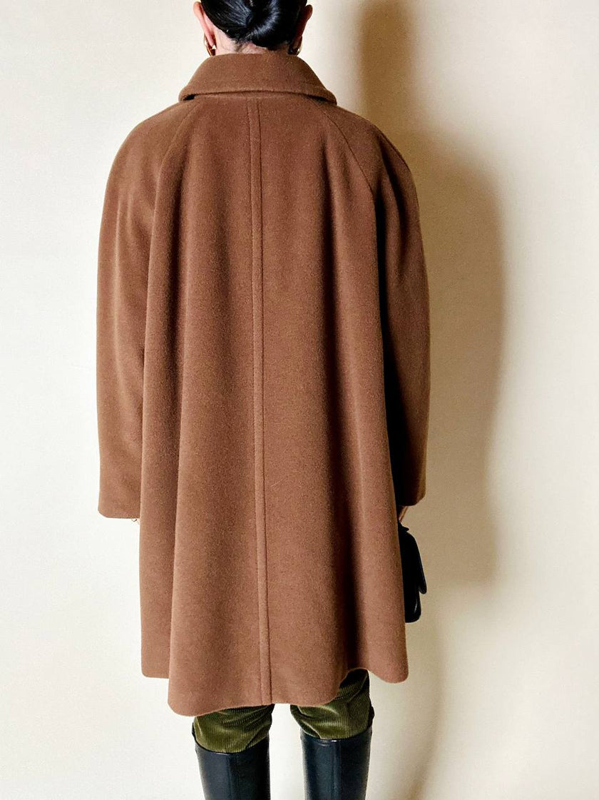 Cappottino in pregiata lana color cammello scuro Belinda Brown