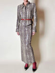 Ensemble Yvan & Marzia in tessuto stretch fantasia pitone