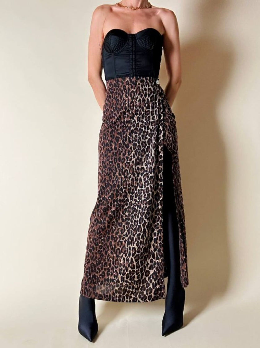 Gonna a portafoglio leopardata “Dolce & Gabbana”