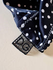 Tubino in raso elasticizzato nero a pois bianchi Dolce & Gabbana