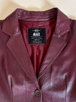 Blazer oversize in pelle bordeaux Max