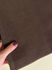 Alex & Tris green-brown wool double-breasted coat with martingale and black velvet trim