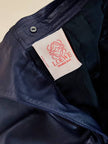 Pantalones Loewe de talle alto en napa color arándano con botón con logo