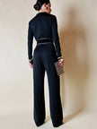 Jumpsuit nera in jersey “Solleciti”