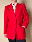 Blazer rosso in pura lana vergine