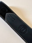 Cintura Fendi vintage in pelle testa di moro con loghi a caldo