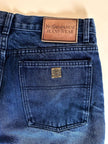 Jeans Yves Saint Laurent Vintage Boy-Friend in Denim Blu Scuro Slavato