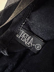 Body in tulle nero con ricami floreali “La Perla”