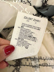 Trench lungo in organza di seta bianca operata con maxi bottoni neri “Emporio Armani”