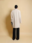 Cappotto sartoriale in lana e alpaca color panna