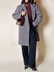 Cappotto sartoriale in lana spinata con bottoni Yves Saint Laurent