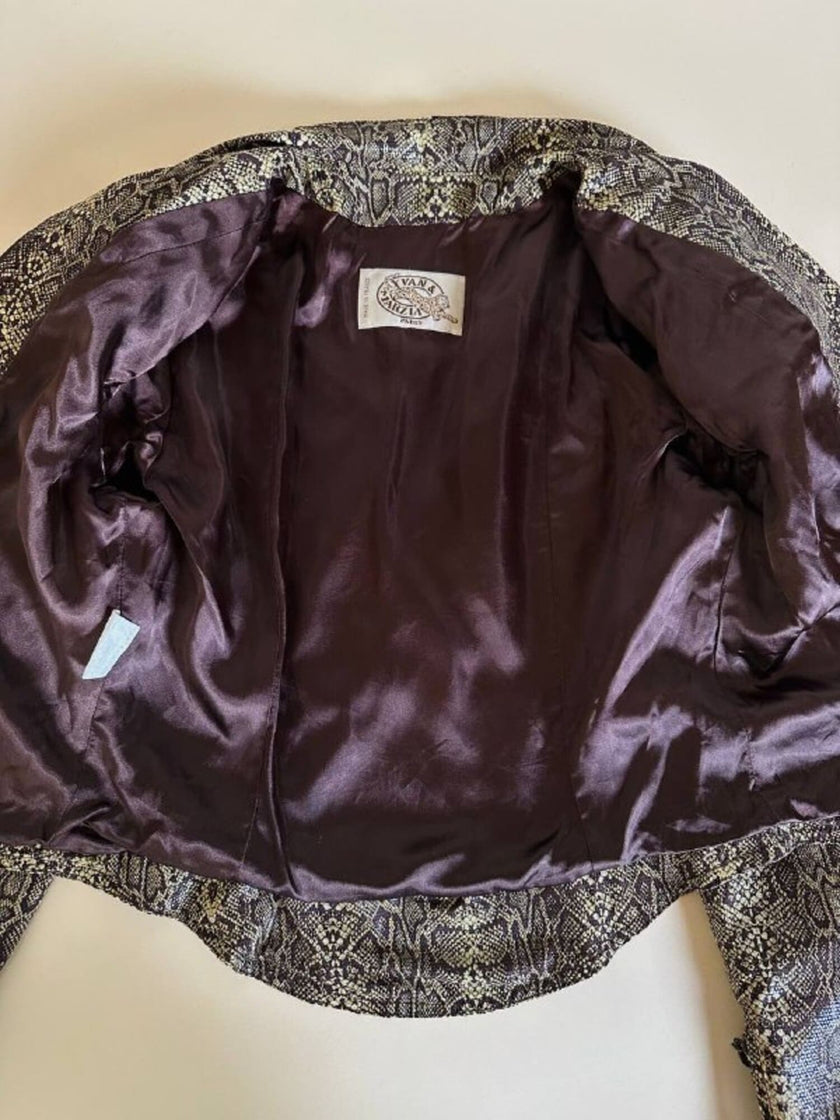 Ensemble Yvan & Marzia in tessuto stretch fantasia pitone