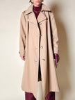 Trench oversize in gabardine color cammello