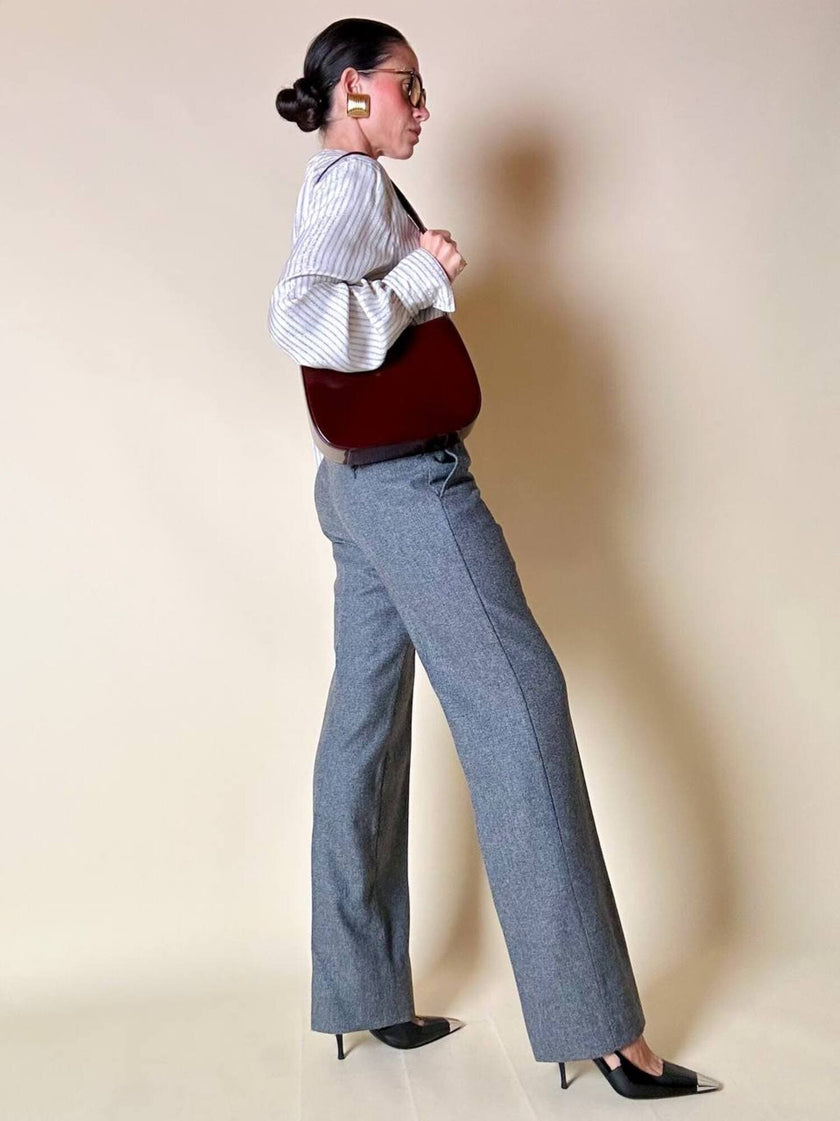 Pantalone classico in lana grisaglia “Yves Saint Laurent”