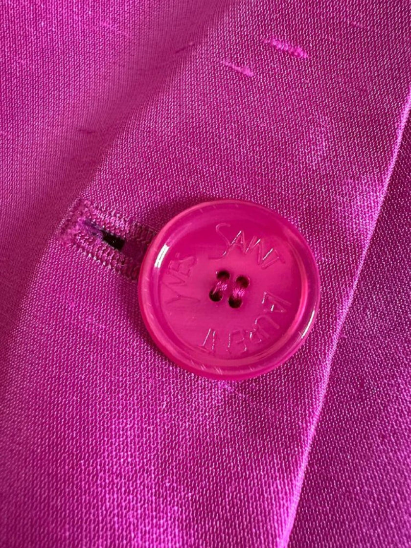 Blazer in shantung di seta ciclamino “Yves Saint Laurent”