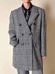 Blazer doppiopetto in lana principe di Galles “Yves Saint Laurent”