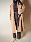 Cappotto doppiopetto Max Mara vintage in lana cammello chiaro