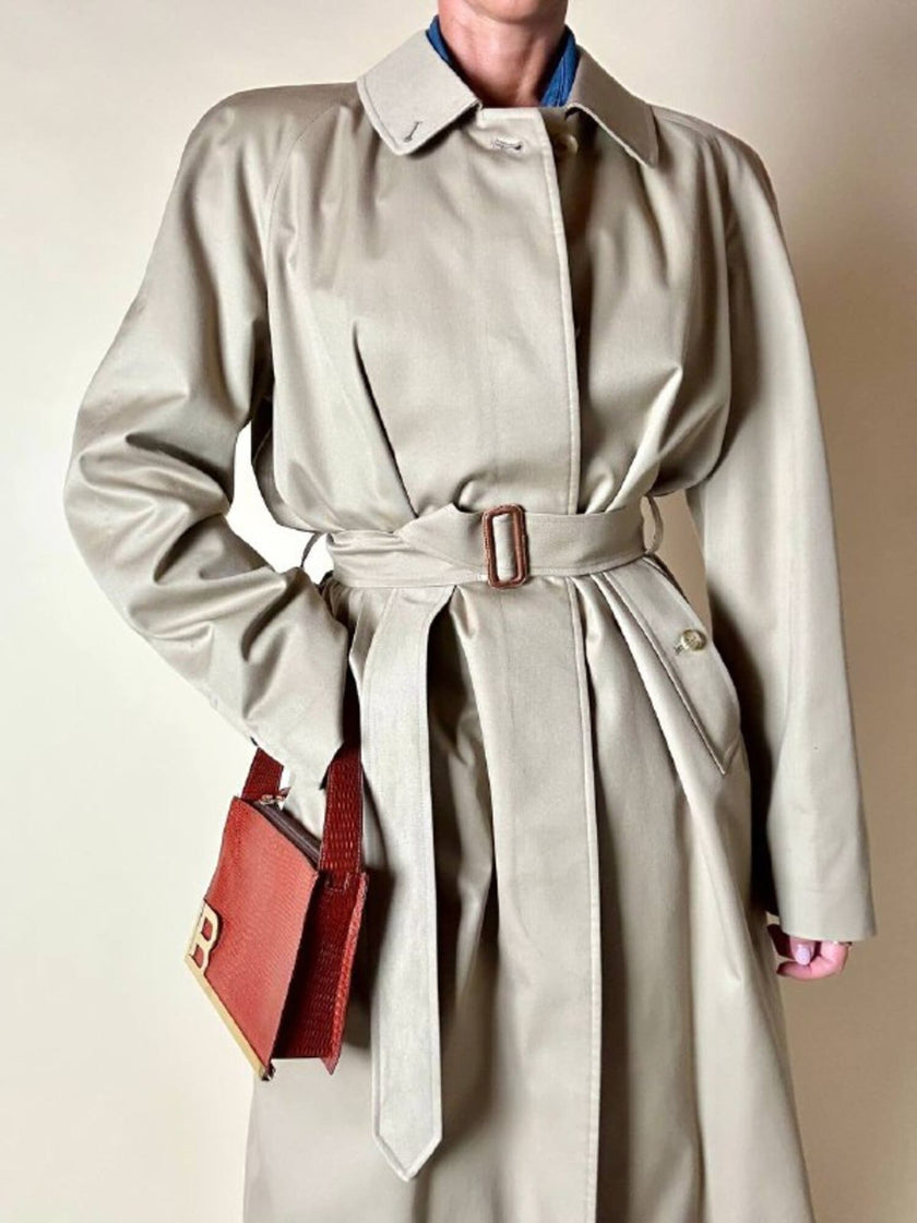 Borsa Laura Biagiotti in pelle stampa lizard color cognac con iniziali BL