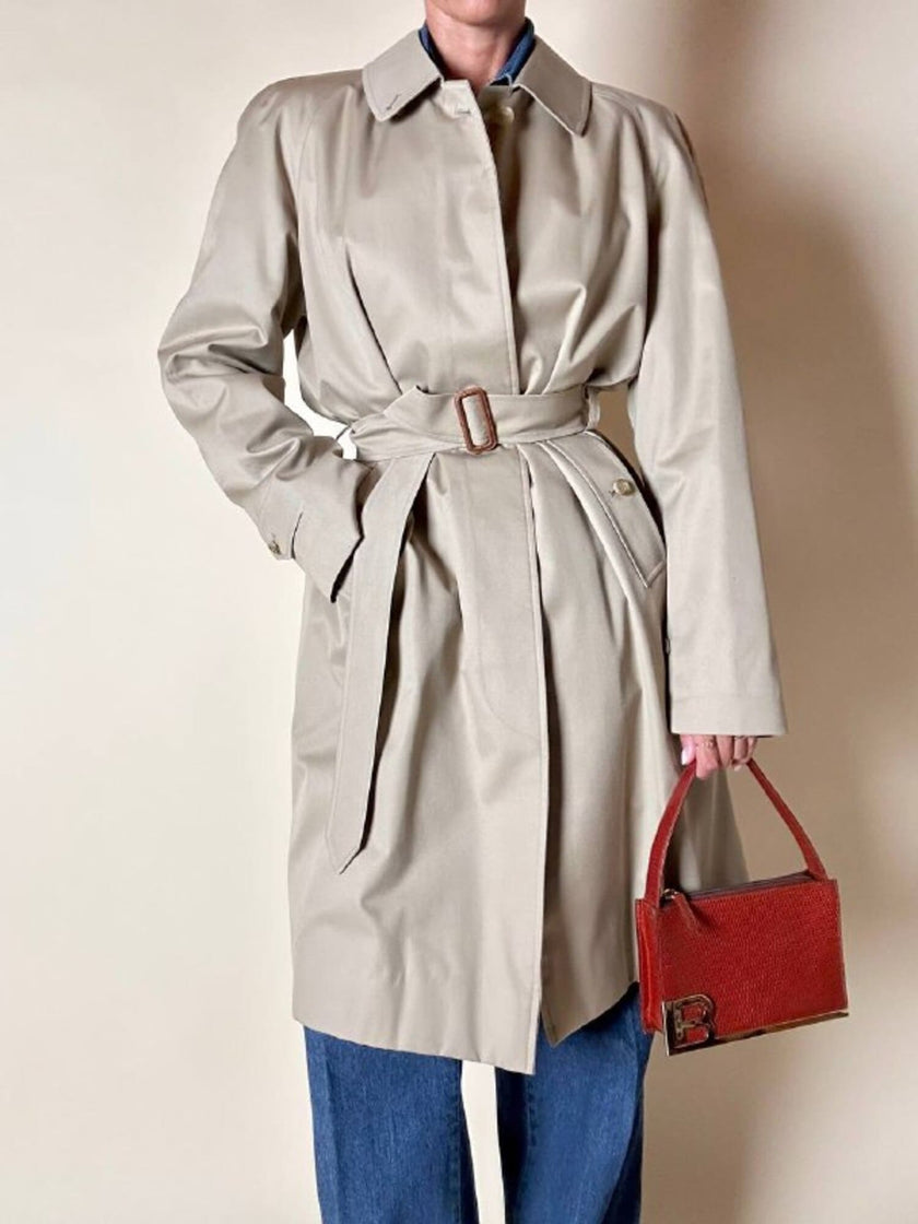 Borsa Laura Biagiotti in pelle stampa lizard color cognac con iniziali BL