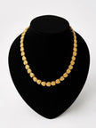 Vintage Degerny necklace with ornate gold hearts
