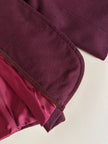 Blazer sartoriale in rasato di lana bordeaux con bottoni gioiello
