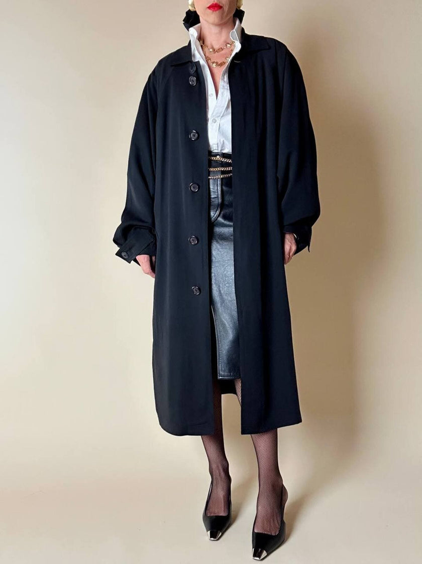 Soprabito oversize nero “Gianni Versace”