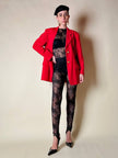 Blazer rosso con bottoni dorati a forma di cuore “Mondì”