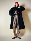 Cappotto nero con maxi bottoni gioiello multicolor “Yves Saint Laurent”