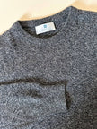 Maglione vintage Ballantyne modello oversize in lana grigio mélange
