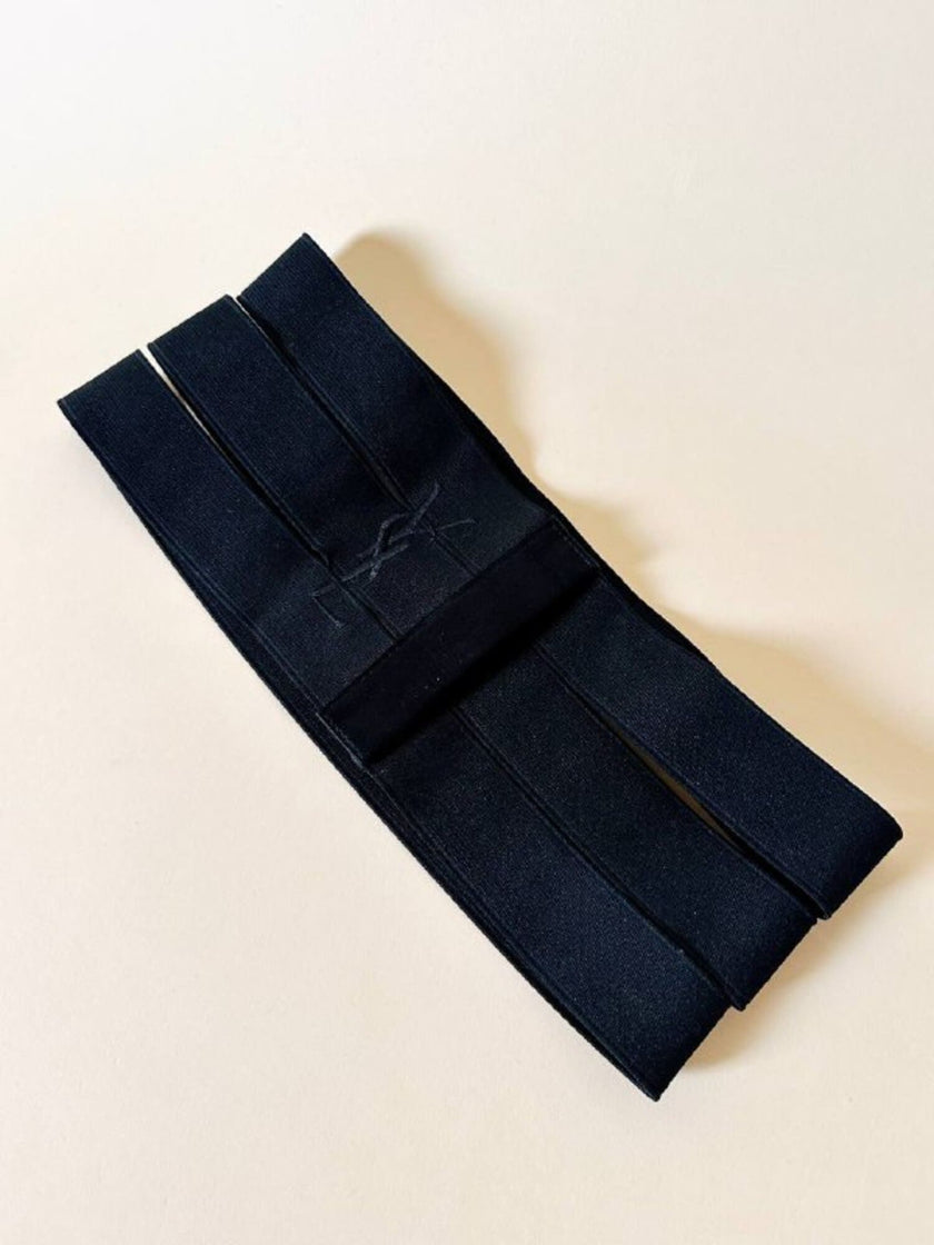 Cintura/stringi vita nera a fasce elastiche “Yves Saint Laurent”