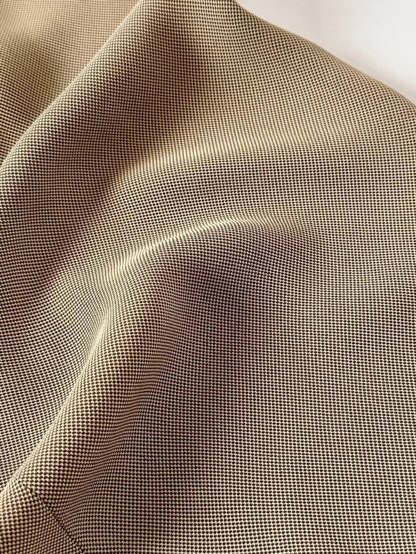 Vintage high-waisted Emporio Armani trousers in khaki Fil-à-Fil fabric