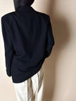 Blazer vintage oversize in rasato di lana nero Dani-Clear